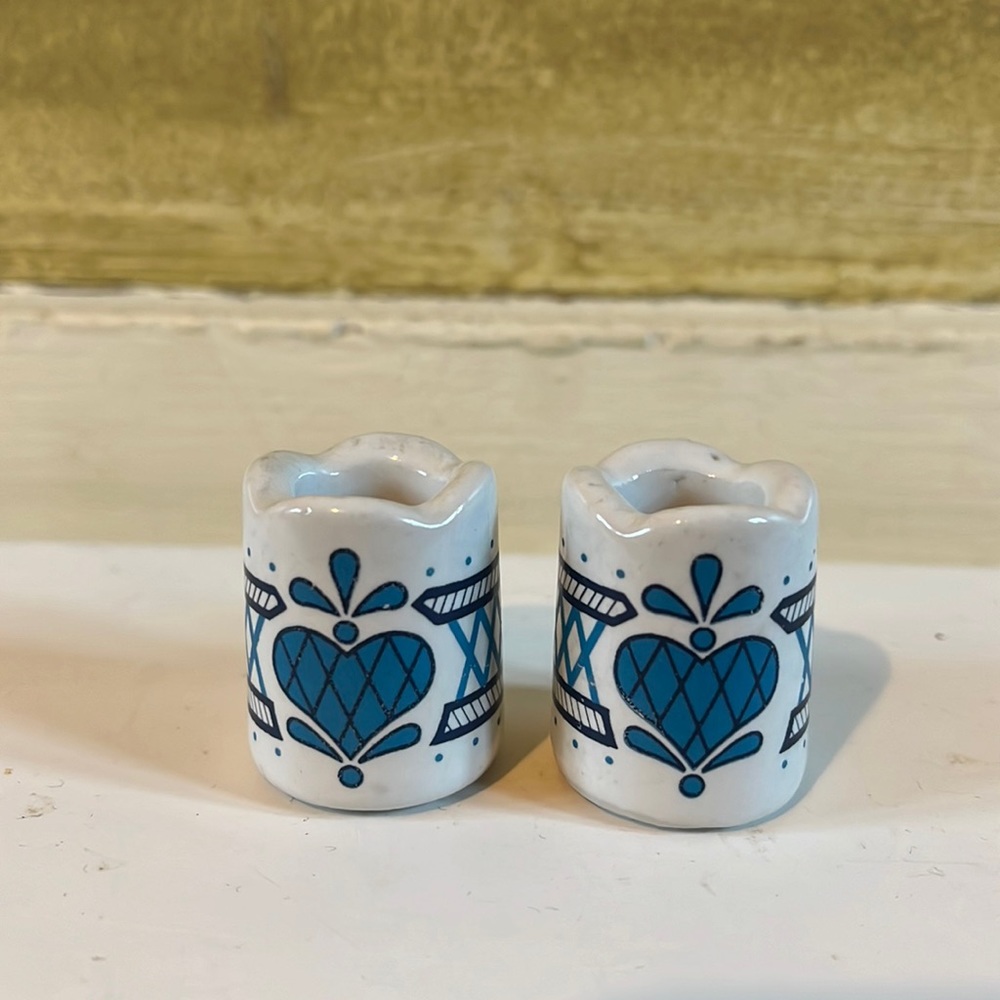 2 Vintage German mini candle holder
